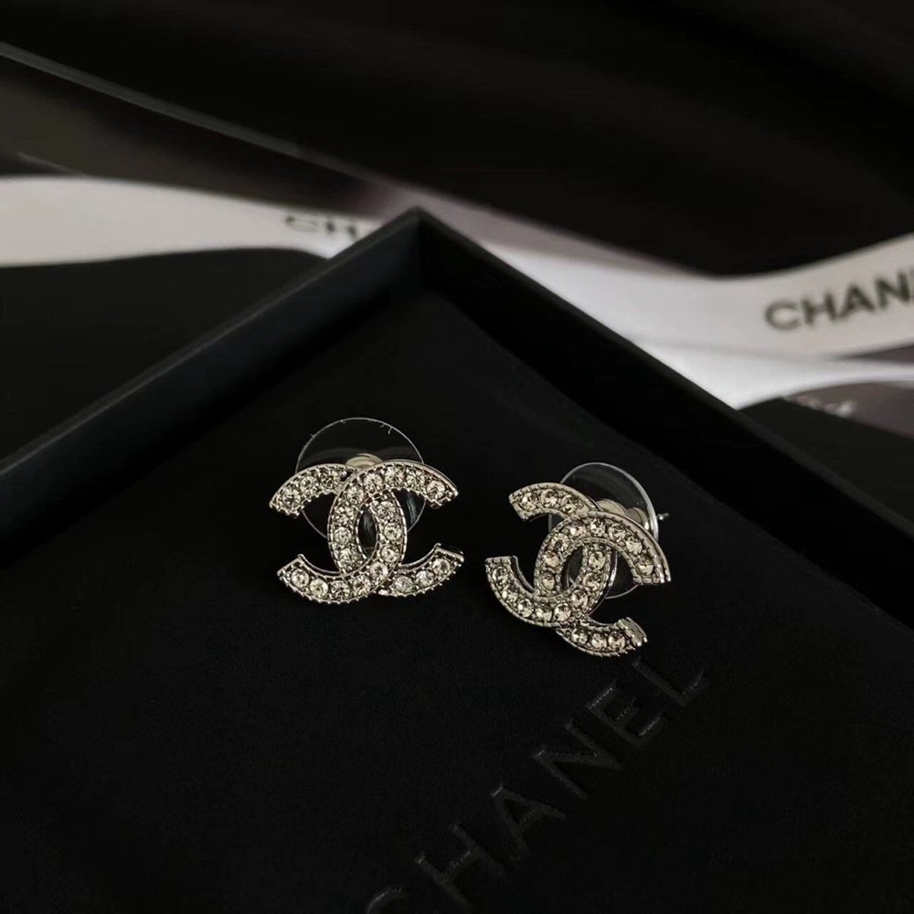 CHANEL Silver Earrings